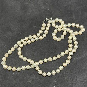 Elegant Pearl Necklace 30” 6mm